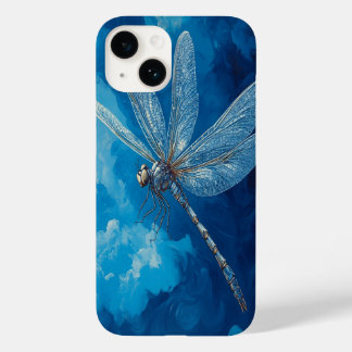 Coque Pour iPhone 14 🦋 Libellule Céleste
