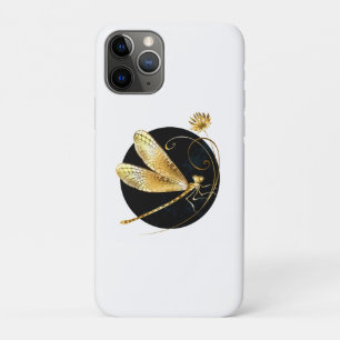 Case-Mate iPhone Case libellule d'or en cercle noir