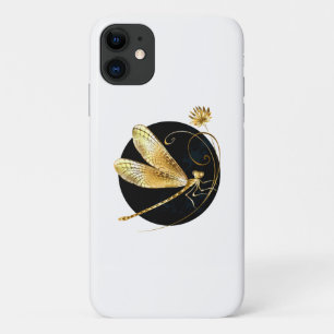 Case-Mate iPhone Case libellule d'or en cercle noir