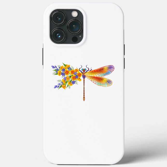 Coques Case-Mate iPhone Libellule Fleur Jaune (Verso)