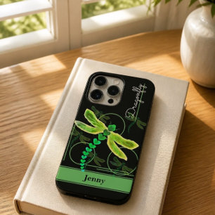 Coque Pour Pour iPhone 14 Pro Max Libellule Personnalisée (Vert)