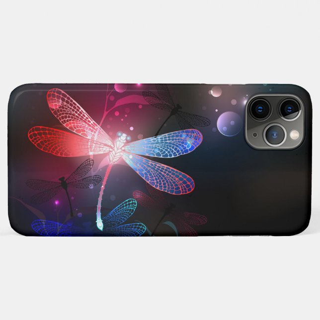 Coques Case-Mate iPhone libellule rouge brillante (Dos (Horizontal))
