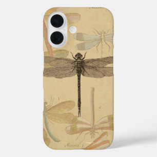 Coque Pour iPhone 16 Libellule Vintage Antique Classique Nature