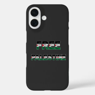 Coque Pour iPhone 16 Libérez la Palestine Lettres drapeau Unité Fierté 