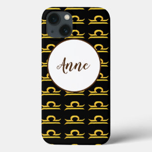 Case-Mate iPhone Case Libra, Balance Golden Zodiac Signal personnalisé