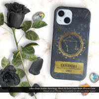 Libra Dark Zodiac Astrologie : Noir & Or