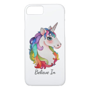 Case-Mate iPhone Case Licorne d'aquarelle avec des cheveux d'arc-en-ciel