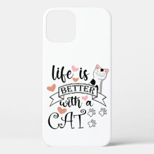 Case-Mate iPhone Case Life is Better With a Cat quote slogan