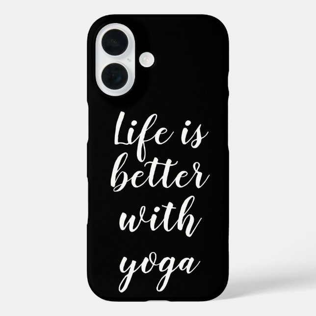 Coques Case-Mate iPhone Life is better with yoga black (Verso)