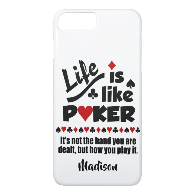 Coques Case-Mate iPhone Life Like Poker personnalisé nom de téléphone cas (Dos)
