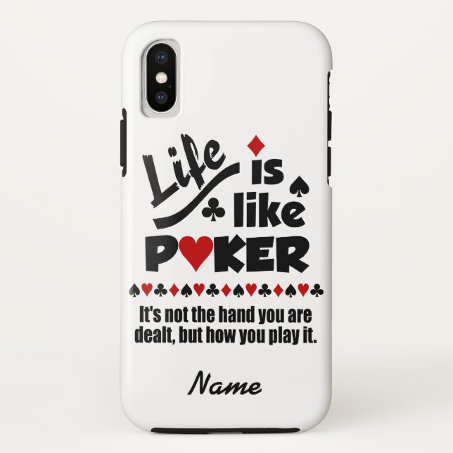 Coques Case-Mate iPhone Life Like Poker personnalisé nom de téléphone cas (Dos)