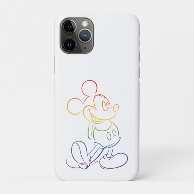 Coques Case-Mate iPhone Ligne Arc-en-ciel classique Mickey (Dos)