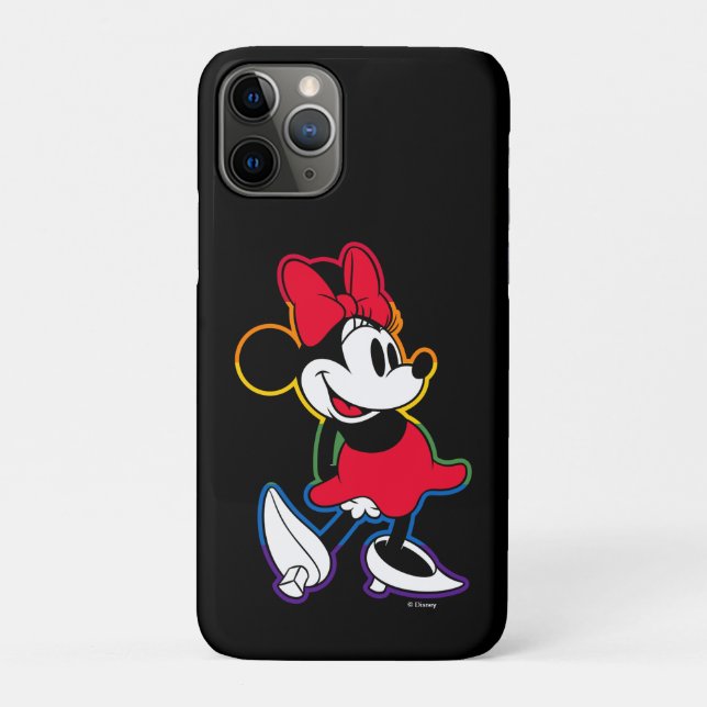 Coques Case-Mate iPhone Ligne Arc-en-ciel Minnie classique (Dos)