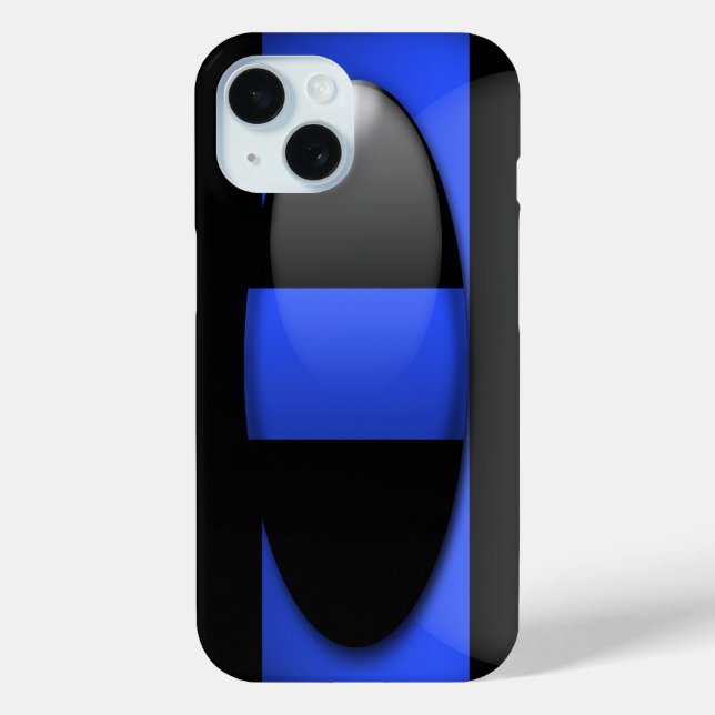 Coques Case-Mate iPhone Ligne bleue mince de la police (Verso)
