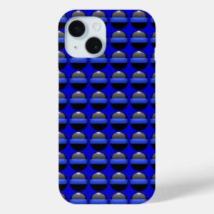 Coque Pour iPhone 15 Ligne bleue mince de la police