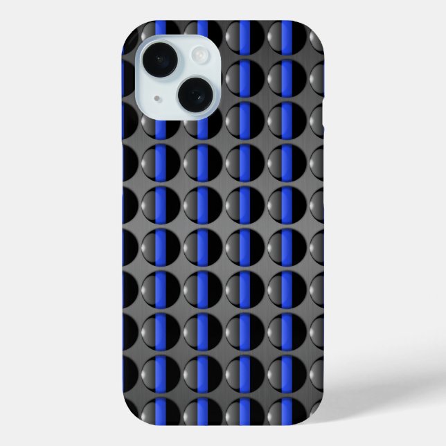 Coques Case-Mate iPhone Ligne bleue mince de la police (Verso)