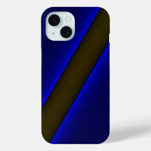 Coque Pour iPhone 15 Ligne bleue mince de la police