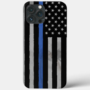 Case-Mate iPhone Case Ligne Bleue Mince Drapeau Distorti Coque-Mate