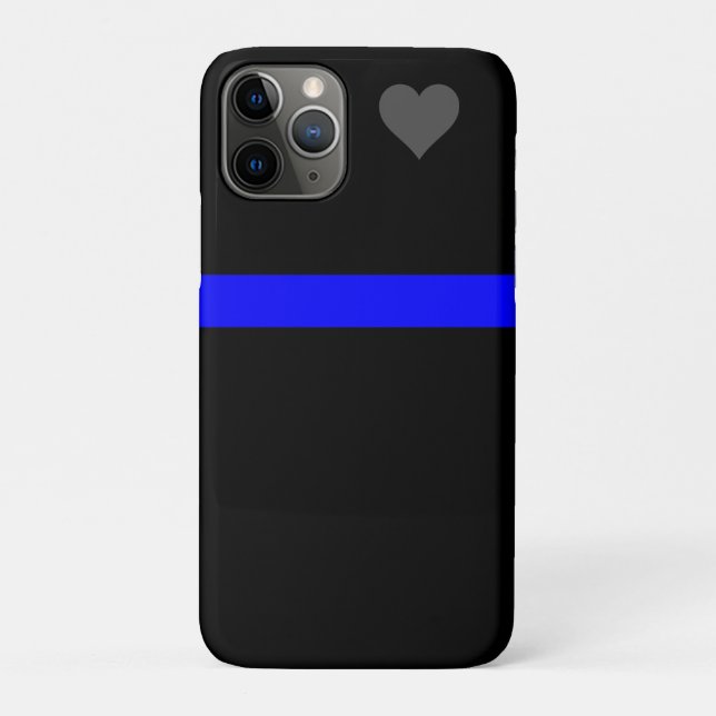 Coques Case-Mate iPhone Ligne Bleue Mince - Pour Ceux Qui Servent (Dos)