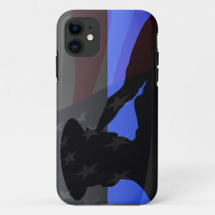 Coques Pour iPhone Ligne Bleue Mince - Salon Drapeau