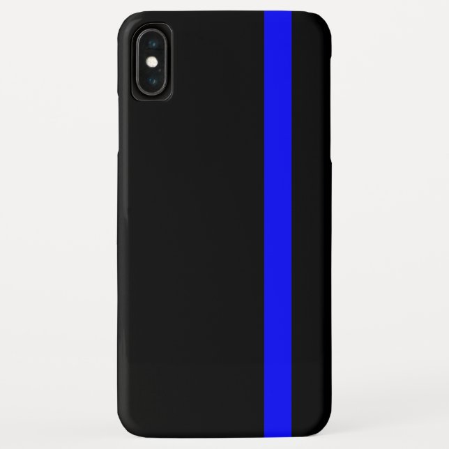 Coques Case-Mate iPhone Ligne Bleue Mince Symbolique verticale (Dos)
