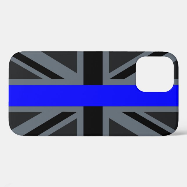 Coques Case-Mate iPhone Ligne bleue mince Union Jack (Verso (horizontal))
