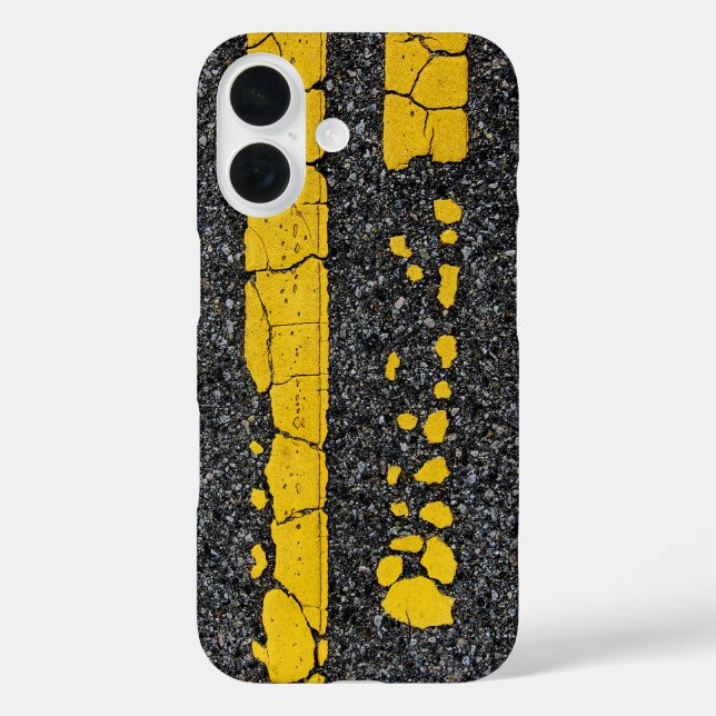 Coques Case-Mate iPhone Ligne double jaune déclinée (Verso)