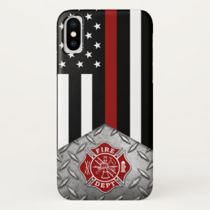 Case-Mate iPhone Case Ligne rouge mince des pompiers