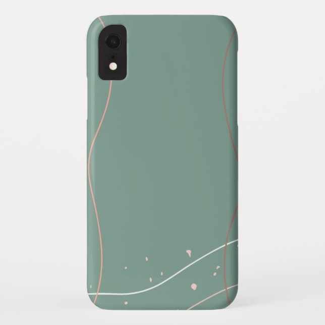 Coques Case-Mate iPhone Lignes Arrière - plan vert esthétique Arrière - pl (Dos)