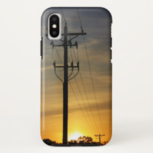 Case-Mate iPhone Case Lignes d'alimentation dans le coucher du soleil