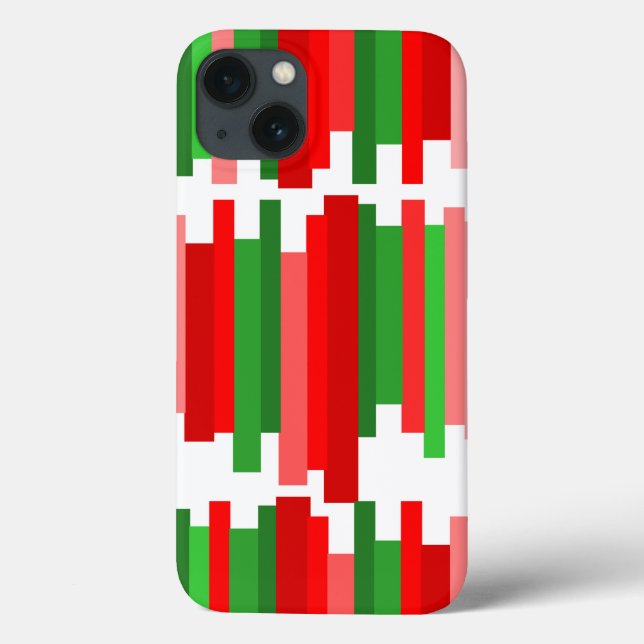 Coques Case-Mate iPhone Lignes découpées - Rouge et vert (Verso)