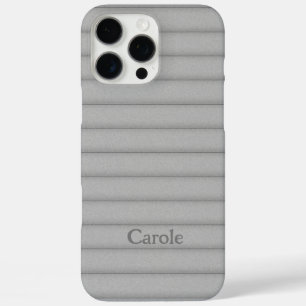 Coques iPhone 16 Pro Max Lignes Douces et Gonflées Nom Couleur Personnalisé