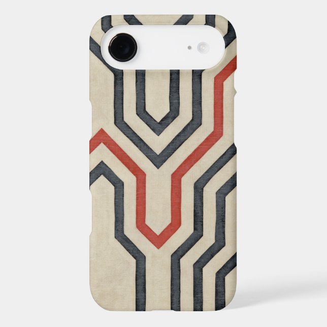 Coques Case-Mate iPhone Lignes graphiques orange et bleu (Verso)