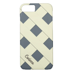 Etui iPhone Case-Mate Lignes jaunes pastel de croisement géométrique ave
