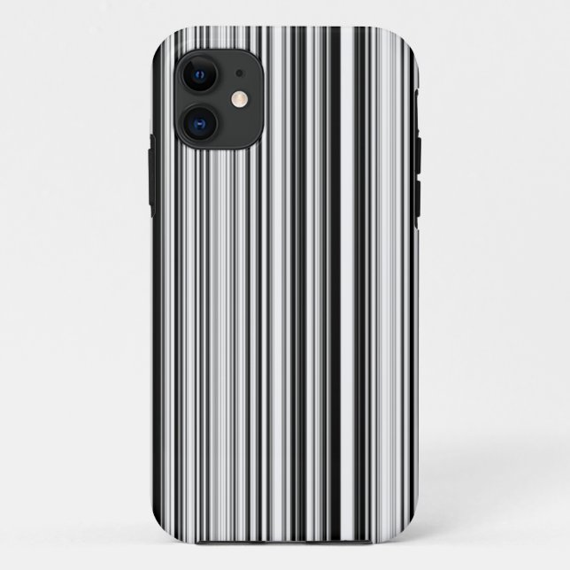 Coques Case-Mate iPhone Lignes noires et blanches (Dos)