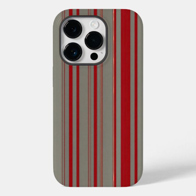 Coques Case-Mate iPhone lignes rouge et gris (Verso)