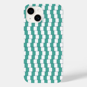 Coque Pour iPhone 14 Lignes turquoises déroutantes