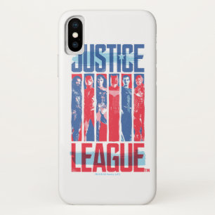 Etui iPhone Case-Mate Ligue de Justice   Blue & Red Group Pop Art