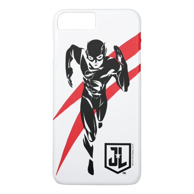 Coques Case-Mate iPhone Ligue de Justice | Flash Running Noir Pop Art (Dos)