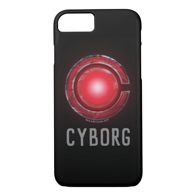 Coques Case-Mate iPhone Ligue de Justice | Symbole Cyborg brillant (Dos)