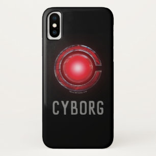 Coque iPhone X Ligue de Justice Symbole Cyborg brillant