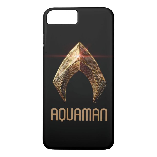 Coques Case-Mate iPhone Ligue de Justice | Symbole d'aquaman métallique (Dos)