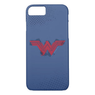 Coques Pour iPhone Ligue de Justice   Symbole de femme Wonder brossé