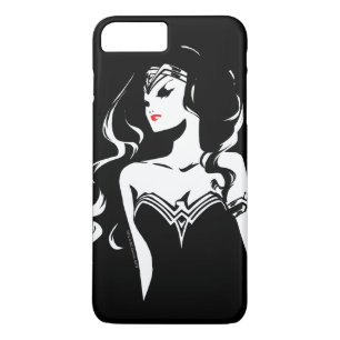Coques Pour iPhone Ligue de Justice Wonder Woman Noir Pop Art