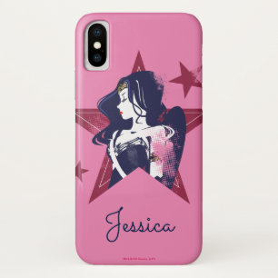 Coque Case-Mate Pour iPhone Ligue de Justice   Wonder Woman & Stars Pop Art