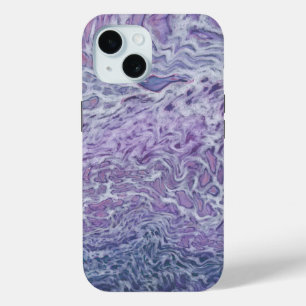 Coque Pour iPhone 15 Lilac Acrylique Pourrissant L'Art Fluide Abstrait