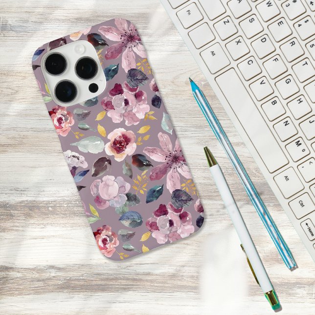 Coques Case-Mate iPhone Lilac Floral Pattern  (Créateur téléchargé)