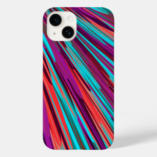 Coque Pour iPhone 14 Lilac Orange Turquoise Abstrait Géométrique