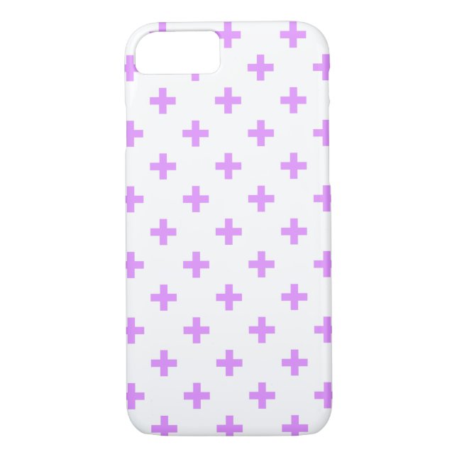 Coques Case-Mate iPhone Lilac polka croise sur blanc (Dos)