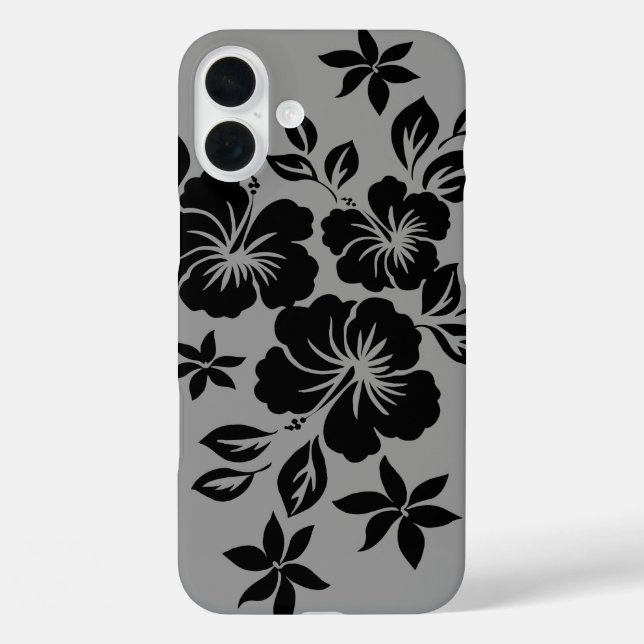 Coques Case-Mate iPhone Lilikoi Hibiscus Hawaii Floral Gris (Verso)